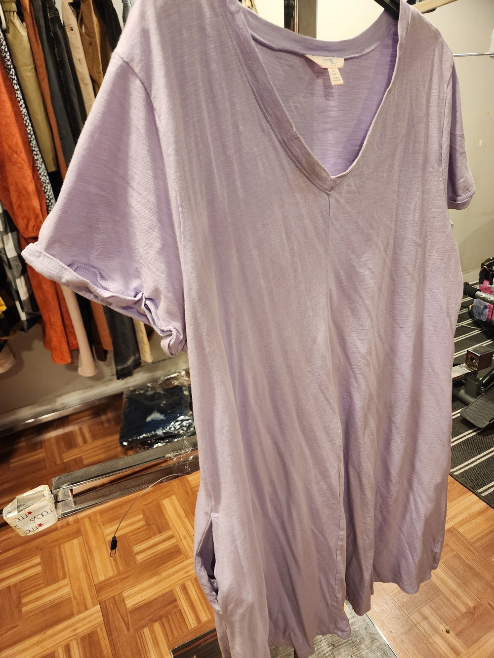 Terra & Sky Lilac V-Neck Mini Dress